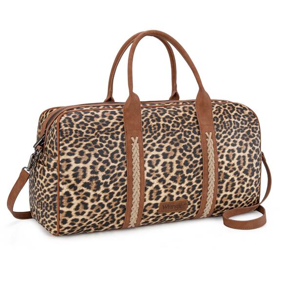 Wrangler Whipstitch Leopard Duffle Bag - NEW w/ Tags - Picture 1 of 5